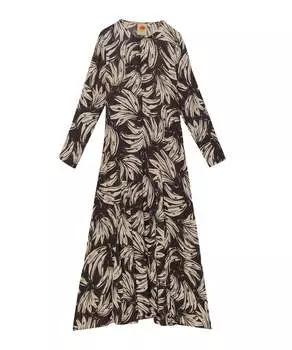 Платье миди для женщин Farm Rio, цвет Bossa Banana, черный