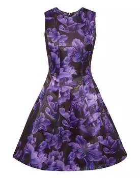 Платье-миди Duchesse с цветами PHILIPP PLEIN, черный