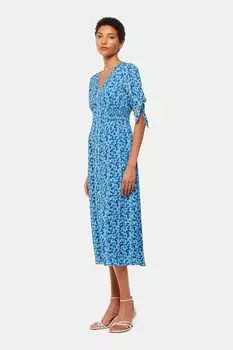 Платье миди дымчато-кораллового цвета Whistles, синий