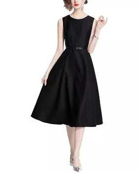 Платье миди DZA, черный