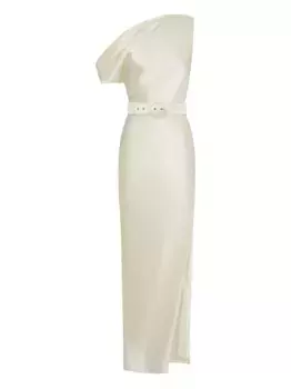 Платье миди Eartha с поясом Nicholas, нейтральный