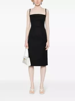 Платье миди Editta с бюстье Sportmax, черный