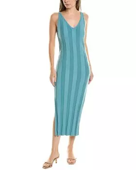 Платье миди Electric Rose Rikki из смесового шелка Electric & Rose