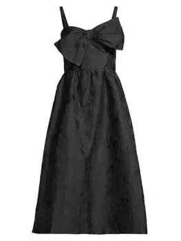 Платье миди Ellara с жаккардовым бантом Lilly Pulitzer, цвет onyx leaf