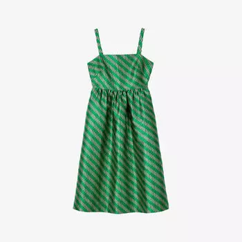 Платье миди elodie из жаккардовой ткани с геометричным узором Lk Bennett, зеленый