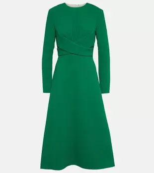 Платье миди elta из крепа Emilia Wickstead, зеленый