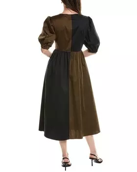 Платье миди Emilie из смесового льна CROSBY by Mollie Burch, желтый