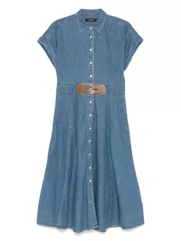 Платье миди Erlaina Lauren Ralph Lauren, синий