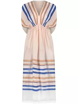 Платье миди Eskedar в полоску Lemlem, белый