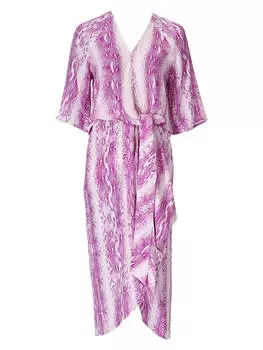 Платье-миди Essential Antwerp для женщин Dooler Purple с завязанным узлом ESSENTIEL ANTWERP