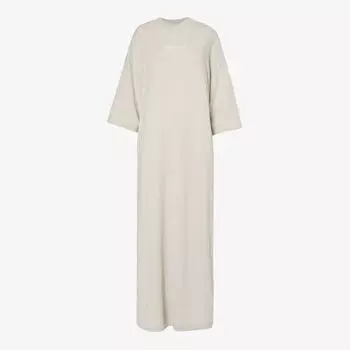 Платье миди ESSENTIALS с логотипом и принтом Fear Of God Essentials, серебряный
