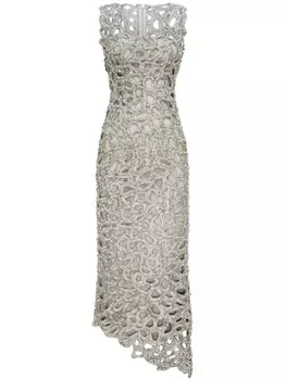 Платье миди Everett с вырезом Rachel Gilbert, серебряный