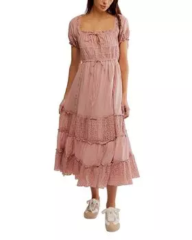 Платье миди Falling Sun Free People, розовый