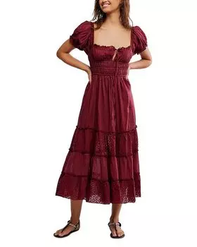 Платье миди Falling Sun Free People, красный