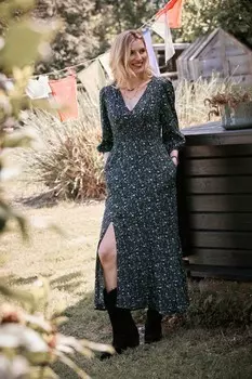 Платье миди FatFace Rene Evergreen Fat Face, черный