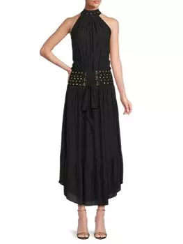 Платье миди Felicity с заклепками Ramy Brook, черный