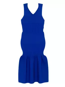 Платье миди Fluted с V-образным вырезом CFCL, синий