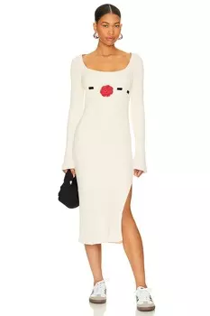 Платье миди For Love & Lemons Blythe, белый