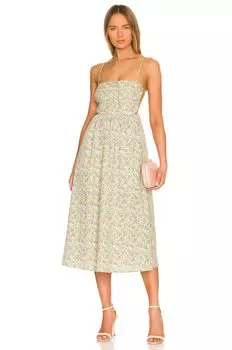 Платье миди For Love & Lemons Raleigh, синий