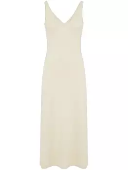 Платье миди Gabriela Hearst Downs, белый