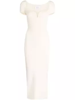 Платье миди Gaia с короткими рукавами Galvan London, белый