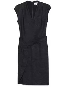 Платье миди Genny с эффектом меланжа, синий