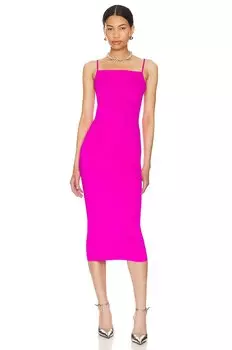 Платье миди Good American Scuba, цвет Fuchsia Pink001