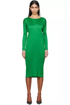 Платье миди Green Monthly Colors February PLEATS PLEASE ISSEY MIYAKE