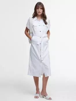 Платье миди харлоу Barbour, белый