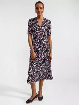 Платье миди hobba anela с v-образным вырезом Hobbs, разноцветный