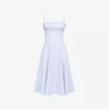 Платье миди House Of Cb Dolly из хлопка с эластаном и квадратным вырезом, голубой