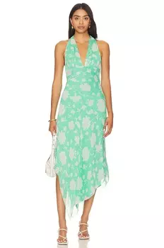 Платье миди House of Harlow 1960 x REVOLVE Ingrid, цвет Green & Ivory Floral