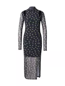 Платье миди HUGO Dress Noslin, цвет grey/anthracite