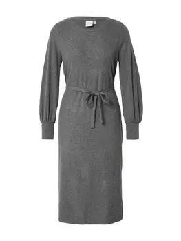 Платье миди ICHI Dress Kyla, темно-серый