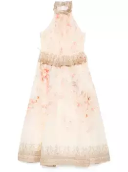 Платье миди Illuminate Halter ZIMMERMANN, розовый