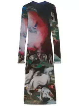 Платье миди Impossession из коллаборации с Ambera Wellmann Mugler, синий