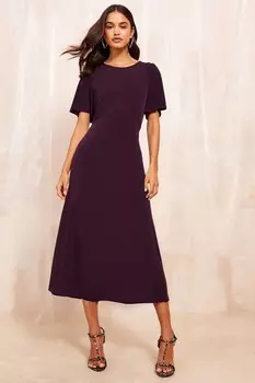 Платье миди Ity Flutter с короткими рукавами Friends Like These, фиолетовый