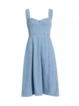 Платье миди из эластичного денима Arabella LE JEAN