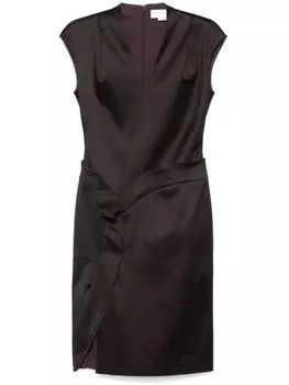 Платье миди из атласа дюшес Genny, коричневый