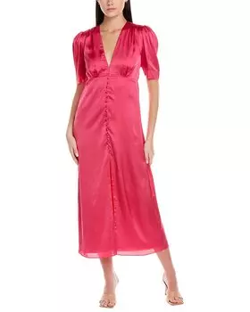 Платье миди из атласа Garrie B, фиолетовый