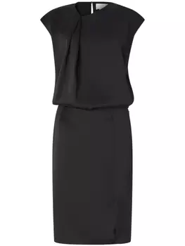Платье миди из атласа Genny, черный