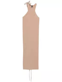 Платье миди из джерси ANDREDAMO без рукавов, серый