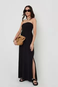 Платье миди из джерси Bardot с карманами Threadbare, черный