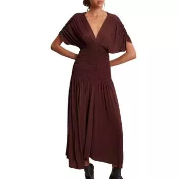 Платье-миди из джерси цвета горького шоколада A.L.C., цвет bitter chocolate