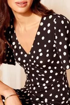 Платье миди из джерси с короткими рукавами Friends Like These, черный