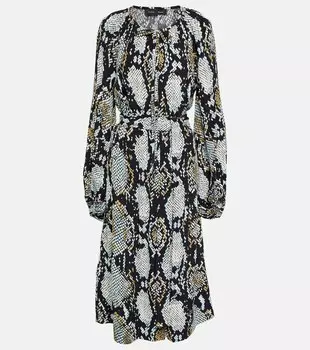 Платье миди из джерси с принтом PROENZA SCHOULER, разноцветный