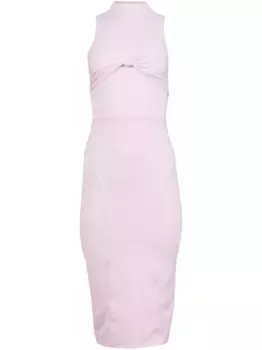 Платье миди из джерси с узлом Fleur Du Mal, розовый