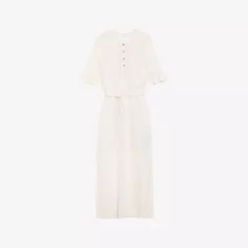 Платье-Миди из хлопка ажурной вязки Salmy Zadig&Voltaire, экрю