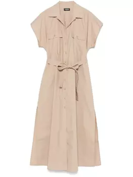 Платье миди из хлопка DONDUP, нейтральный