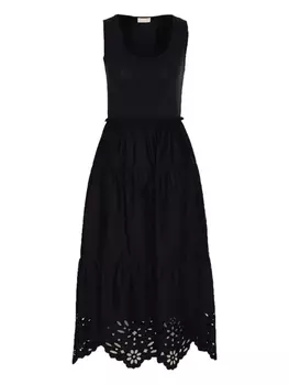 Платье миди из хлопка LIU JO, черный